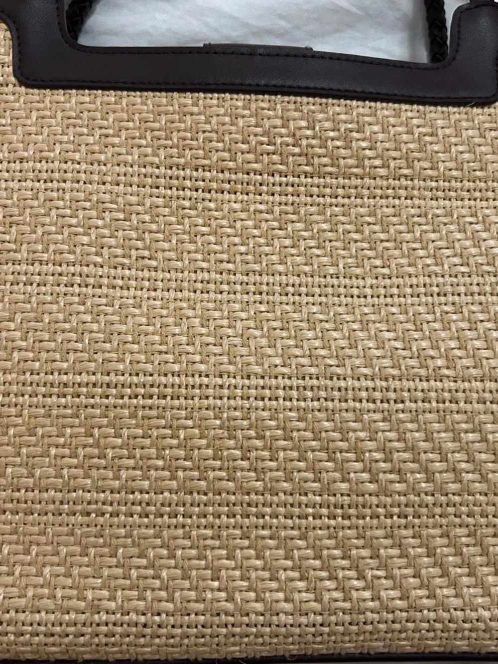 Etienne Aigner straw and leather tote - Picture 3 of 6